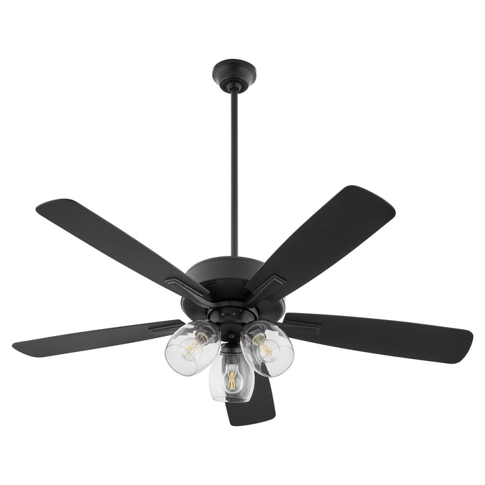 OVATION 3 Light Clear Glass - Matte Black / Walnut