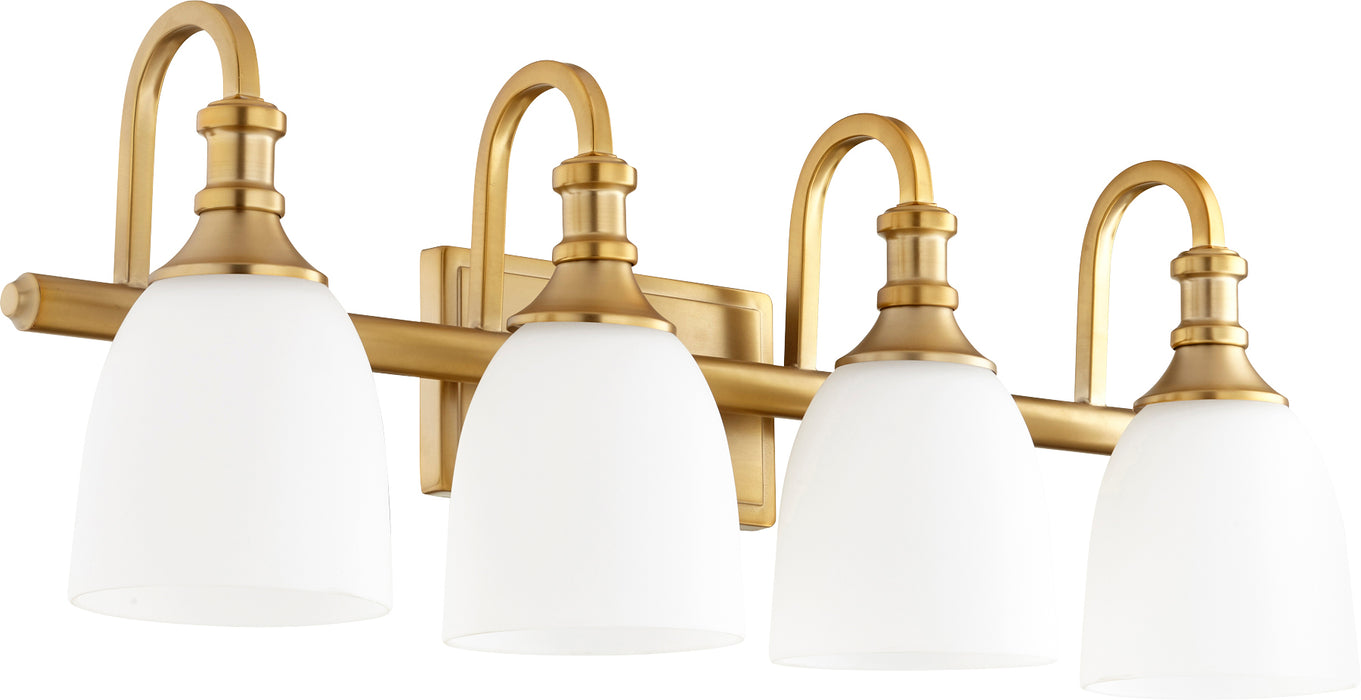 Quorum Home Quorum - 5011-4-80 - Four Light Vanity - Aged Brass