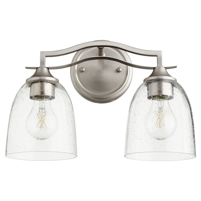 Quorum Home Quorum - 5027-2-265 - Two Light Vanity - Satin Nickel w/ Clear/Seeded
