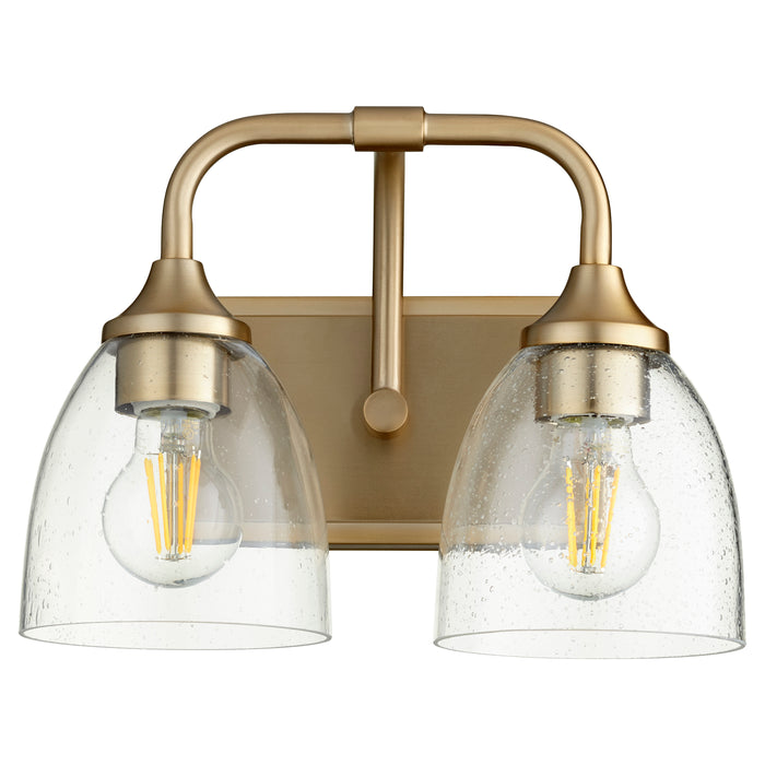 Quorum Home Quorum - 5059-2-280 - Two Light Vanity - Aged Brass w/ Clear/Seeded