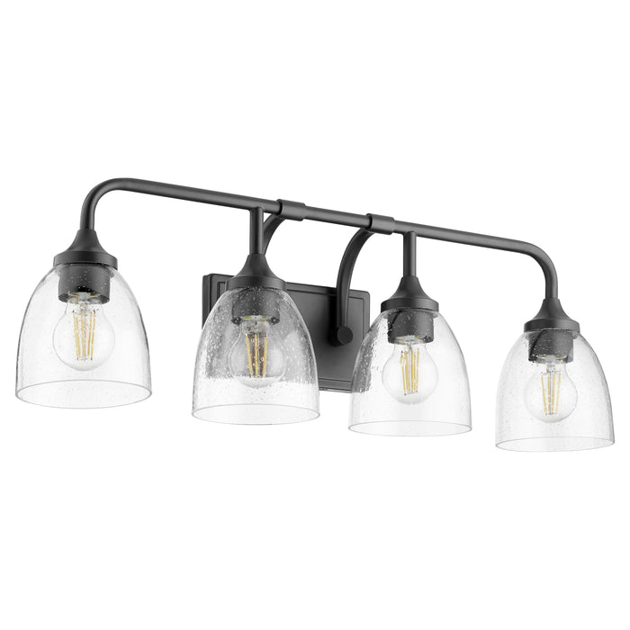 Quorum Home Quorum - 5059-4-259 - Four Light Vanity - Matte Black w/ Clear/Seeded