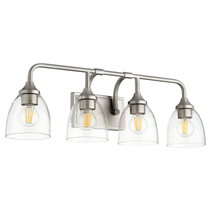 Quorum Home Quorum - 5059-4-265 - Four Light Vanity - Satin Nickel w/ Clear/Seeded