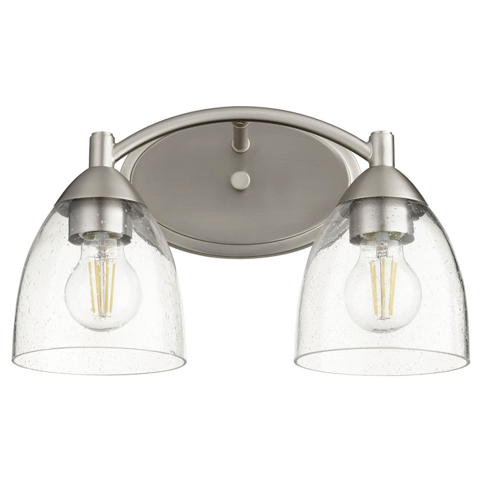 Quorum Home Quorum - 5069-2-265 - Two Light Vanity - Satin Nickel w/ Clear/Seeded