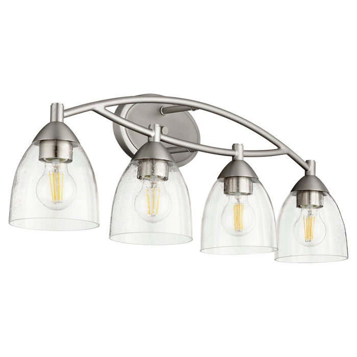 Quorum Home Quorum - 5069-4-265 - Four Light Vanity - Satin Nickel w/ Clear/Seeded
