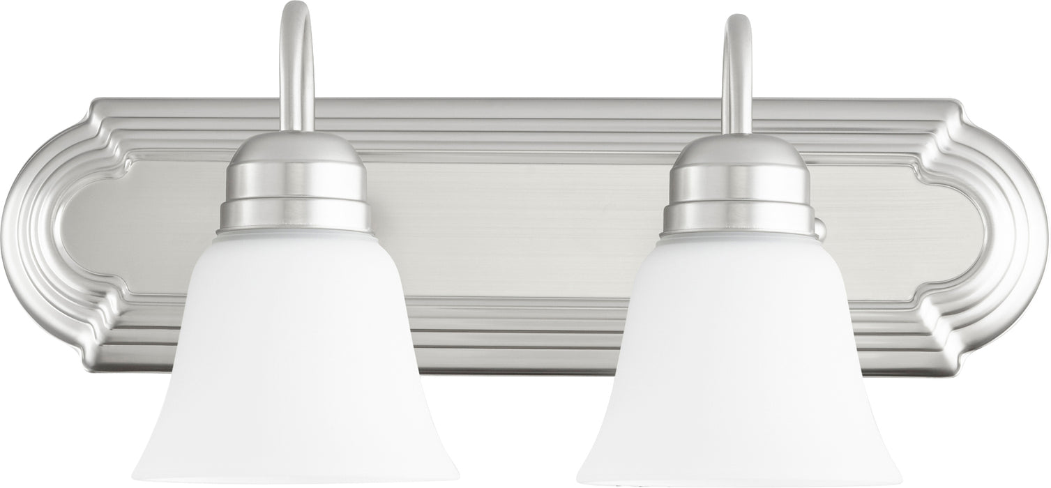 Quorum Home Quorum - 5094-2-65 - Two Light Vanity - Satin Nickel w/ Satin Opal