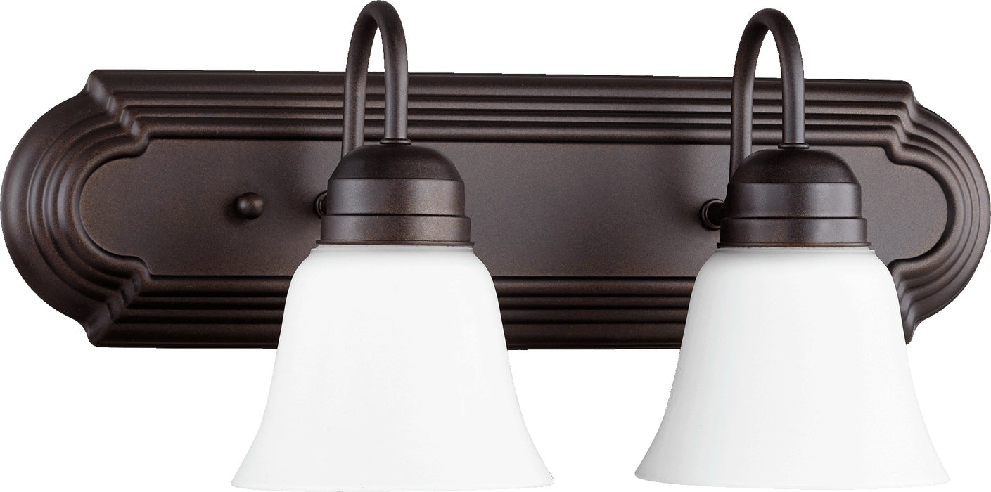 Quorum Home Quorum - 5094-2-86 - Two Light Vanity - Oiled Bronze w/ Satin Opal