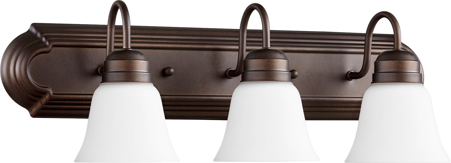 Quorum Home Quorum - 5094-3-86 - Three Light Vanity - Oiled Bronze w/ Satin Opal
