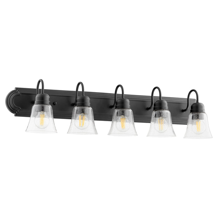 Quorum Home Quorum - 5094-5-269 - Five Light Vanity - Textured Black w/ Clear/Seeded