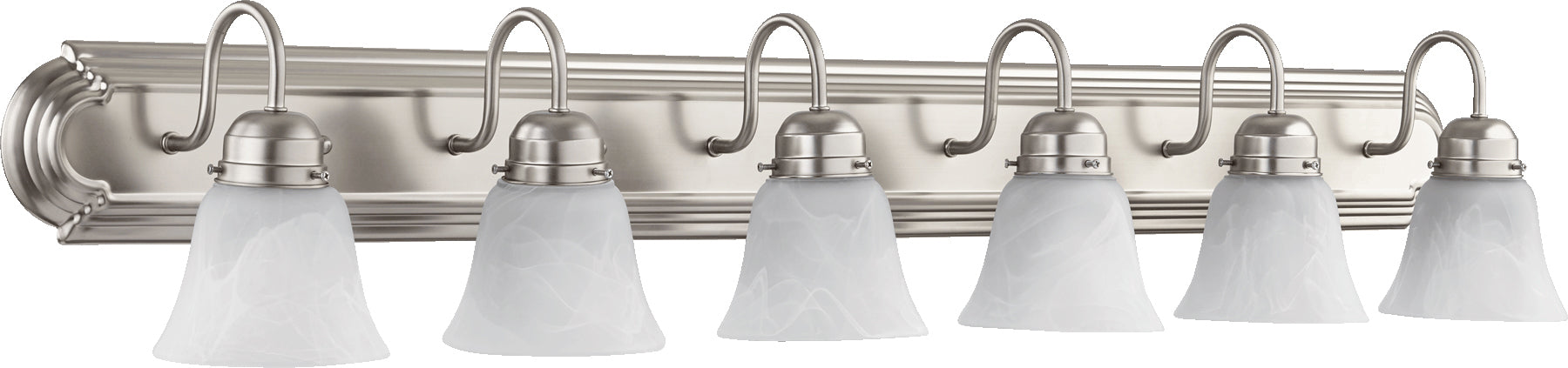 Quorum Home Quorum - 5094-6-165 - Six Light Vanity - Satin Nickel
