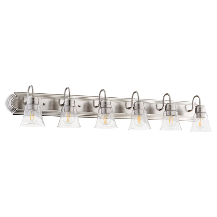 Quorum Home Quorum - 5094-6-265 - Six Light Vanity - Satin Nickel w/ Clear/Seeded