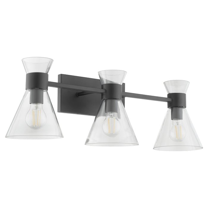 Quorum Home Quorum - 5119-3-259 - Three Light Vanity - Matte Black w/ Clear Glass