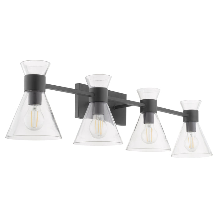 Quorum Home Quorum - 5119-4-259 - Four Light Vanity - Matte Black w/ Clear Glass