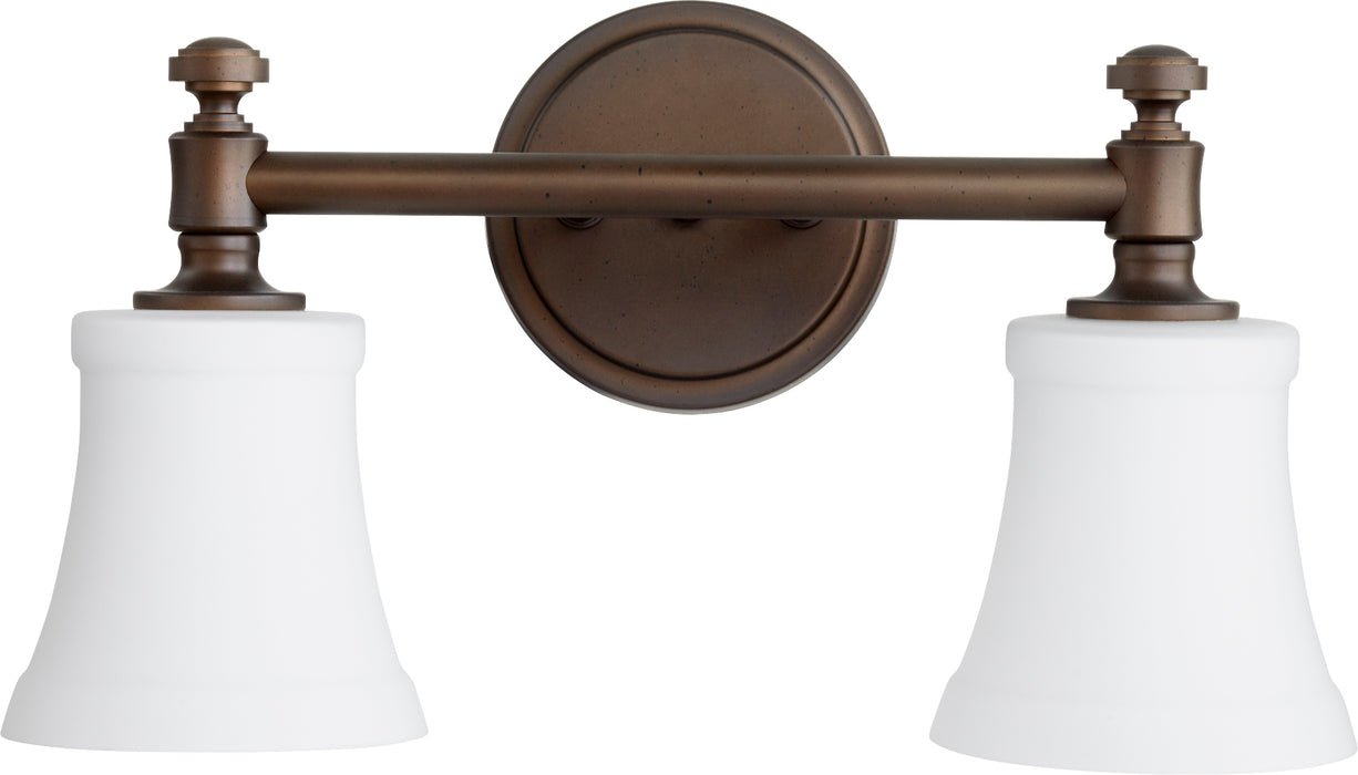 Quorum Home Quorum - 5122-2-186 - Two Light Vanity - Oiled Bronze w/ Satin Opal