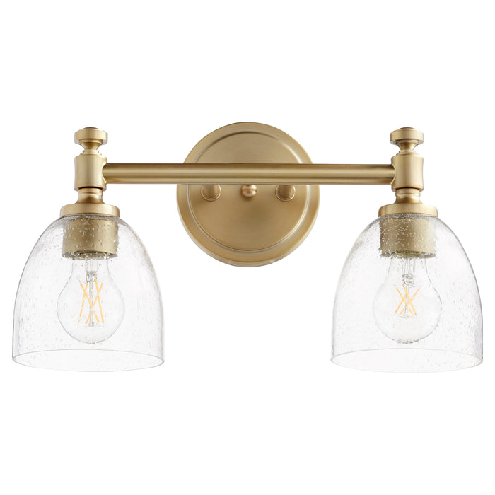 Quorum Home Quorum - 5122-2-280 - Two Light Vanity - Aged Brass w/ Clear/Seeded