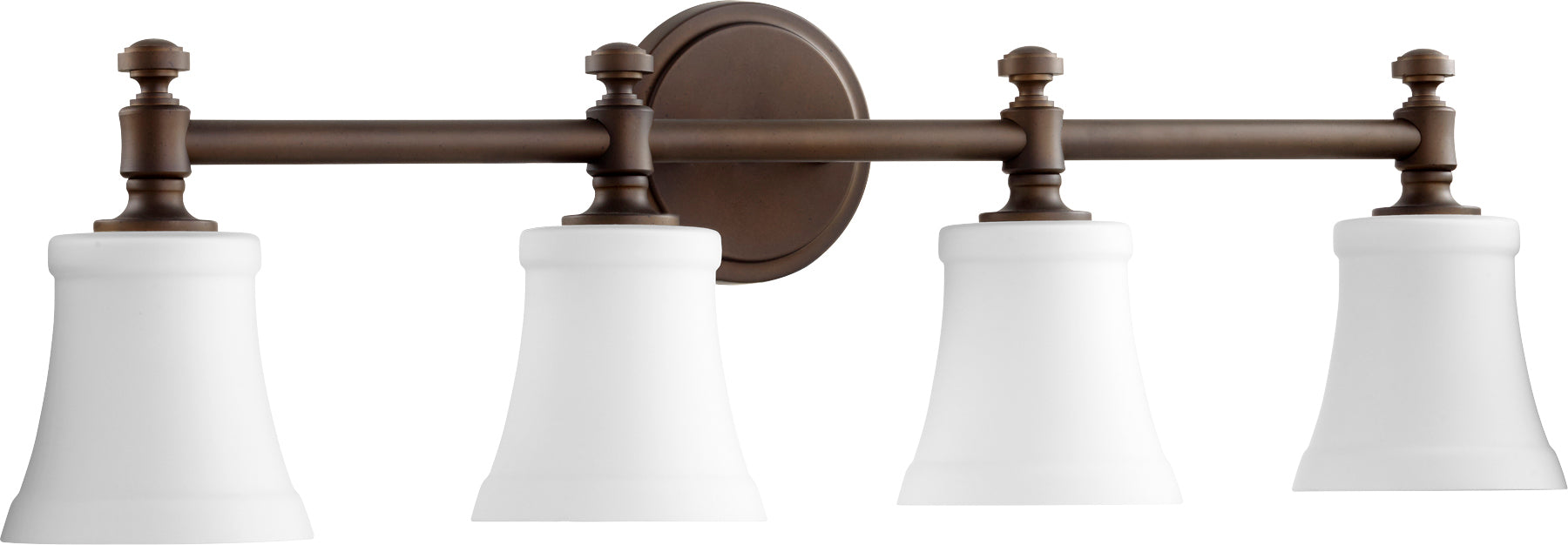 Quorum Home Quorum - 5122-4-186 - Four Light Vanity - Oiled Bronze w/ Satin Opal