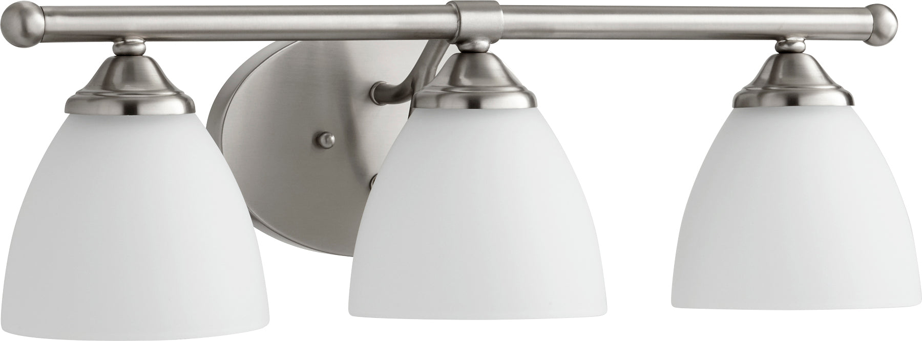 Quorum Home Quorum - 5150-3-65 - Three Light Vanity - Satin Nickel w/ Satin Opal