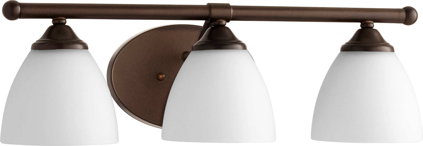 Quorum Home Quorum - 5150-3-86 - Three Light Vanity - Oiled Bronze w/ Satin Opal