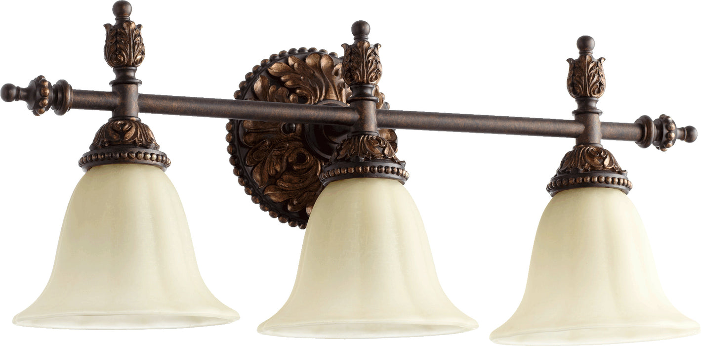 Quorum Home Quorum - 5157-3-44 - Three Light Vanity - Toasted Sienna With Mystic Silver