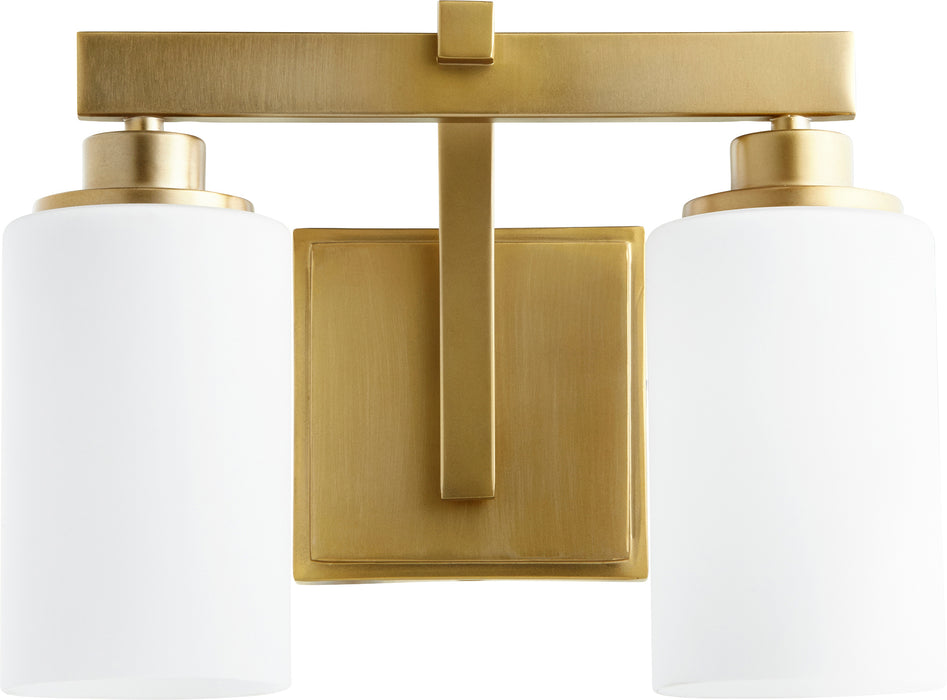 Quorum Home Quorum - 5207-2-80 - Two Light Vanity - Aged Brass