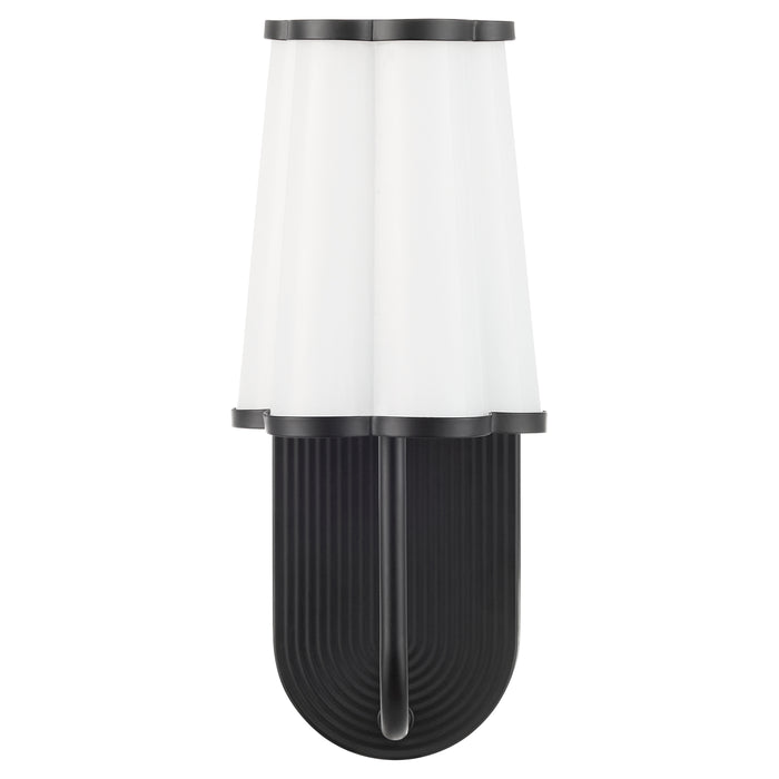 Belinder 1 Light Scalloped Wall Mount - Matte Black