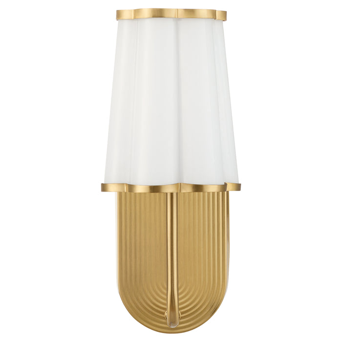 Belinder 1 Light Scalloped Wall Mount - Aged Bras