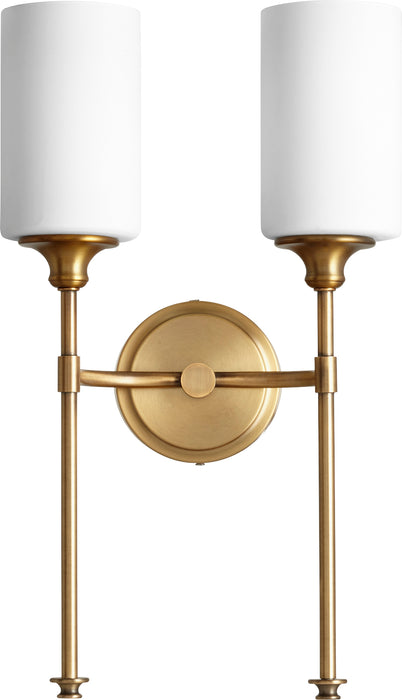Quorum Home Quorum - 5309-2-80 - Two Light Wall Mount - Aged Brass