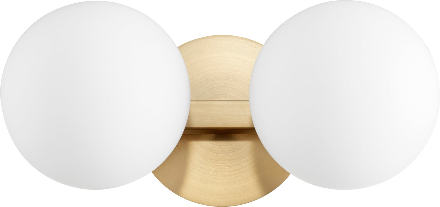Quorum Home Quorum - 539-2-80 - Two Light Vanity - Aged Brass