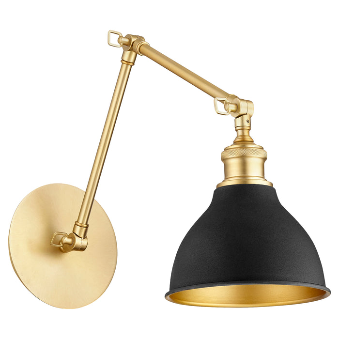 Quorum Home Quorum - 5392-6980 - One Light Wall Mount - Aged Brass w/ Textured Black