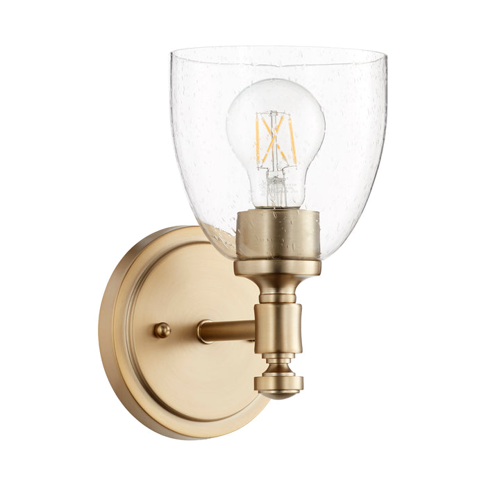 Quorum Home Quorum - 5422-1-280 - One Light Wall Mount - Aged Brass w/ Clear/Seeded