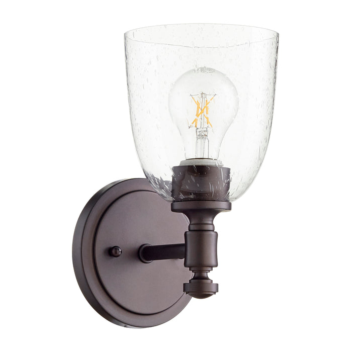 Quorum Home Quorum - 5422-1-286 - One Light Wall Mount - Oiled Bronze w/ Clear/Seeded