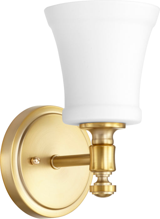 Quorum Home Quorum - 5422-1-80 - One Light Wall Mount - Aged Brass w/ Satin Opal
