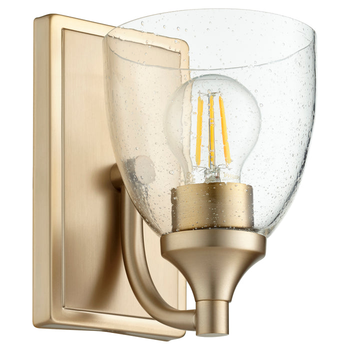Quorum Home Quorum - 5459-1-280 - One Light Wall Mount - Aged Brass w/ Clear/Seeded