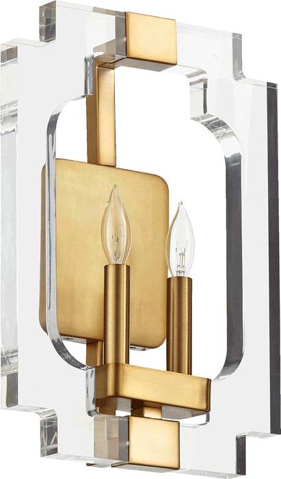 Quorum Home Quorum - 555-2-80 - Two Light Wall Sconce - Aged Brass