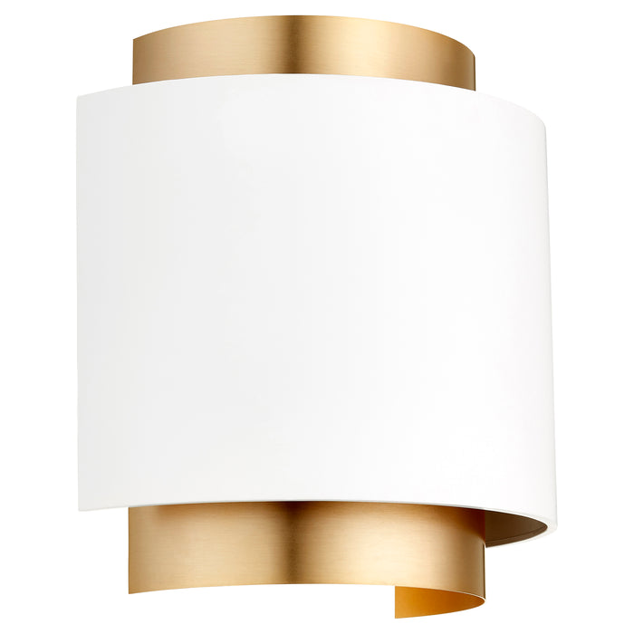 Quorum Home Quorum - 5610-0880 - One Light Wall Sconce - Studio White w/ Aged Brass