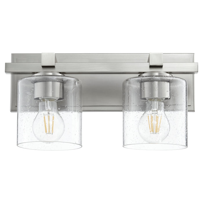 Quorum Home Quorum - 5669-2-265 - Two Light Wall Mount - Satin Nickel w/ Clear/Seeded