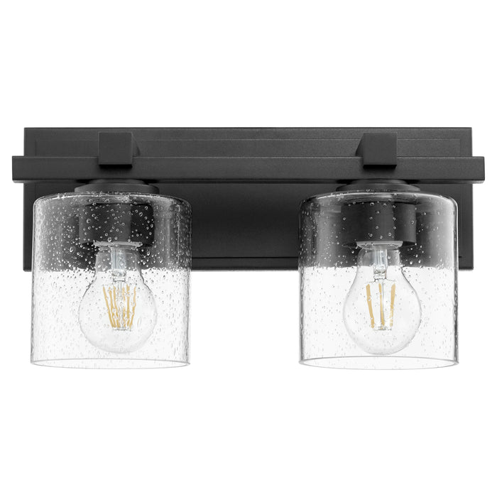 Quorum Home Quorum - 5669-2-269 - Two Light Wall Mount - Textured Black w/ Clear/Seeded