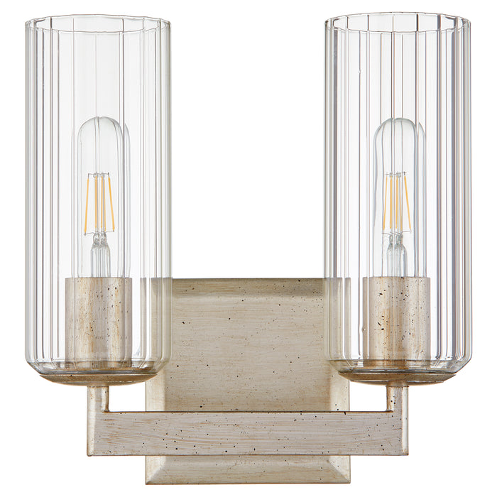 Quorum Home Quorum - 574-2-60 - Two Light Vanity - Aged Silver Leaf