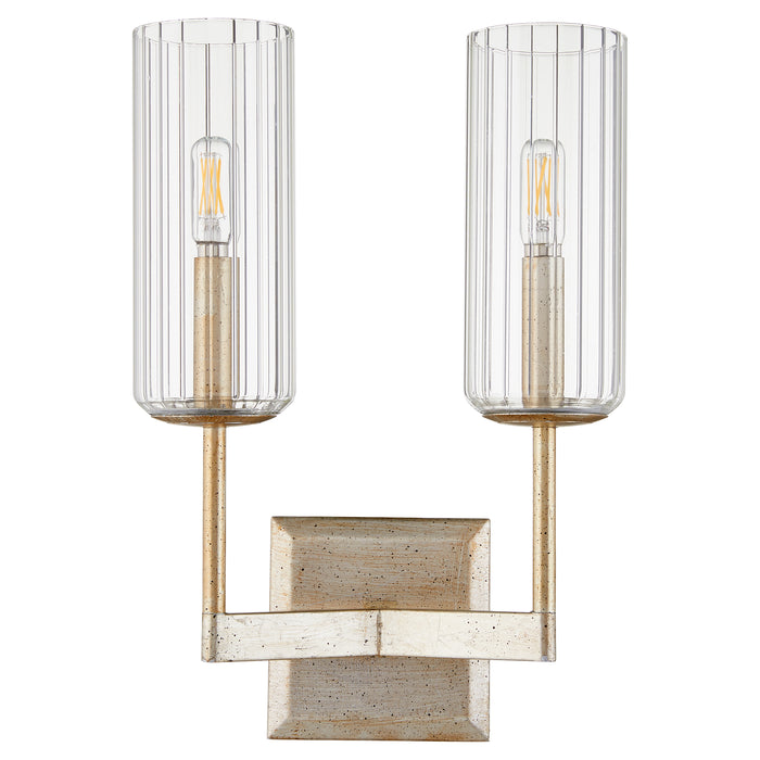 Quorum Home Quorum - 574-260 - Two Light Wall Mount - Aged Silver Leaf