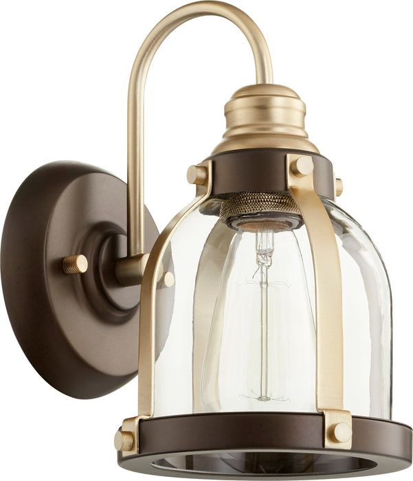 Quorum Home Quorum - 586-1-8086 - One Light Wall Mount - Aged Brass w/ Oiled Bronze