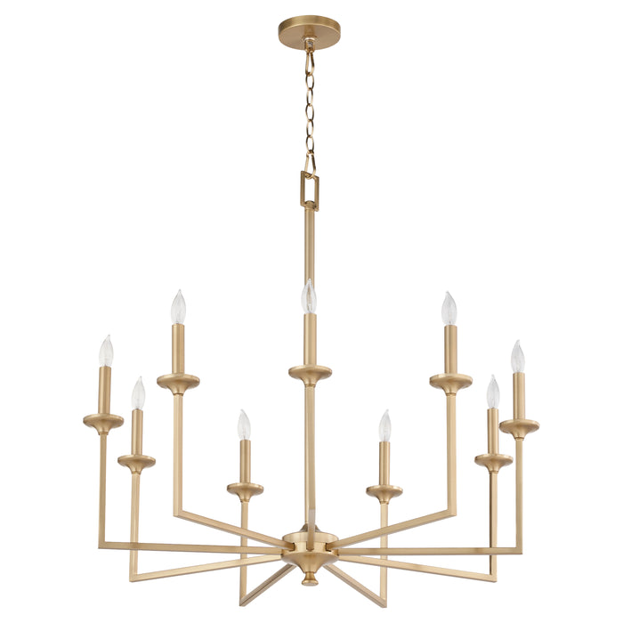 Quorum Home Quorum - 6005-9-80 - Nine Light Chandelier - Aged Brass
