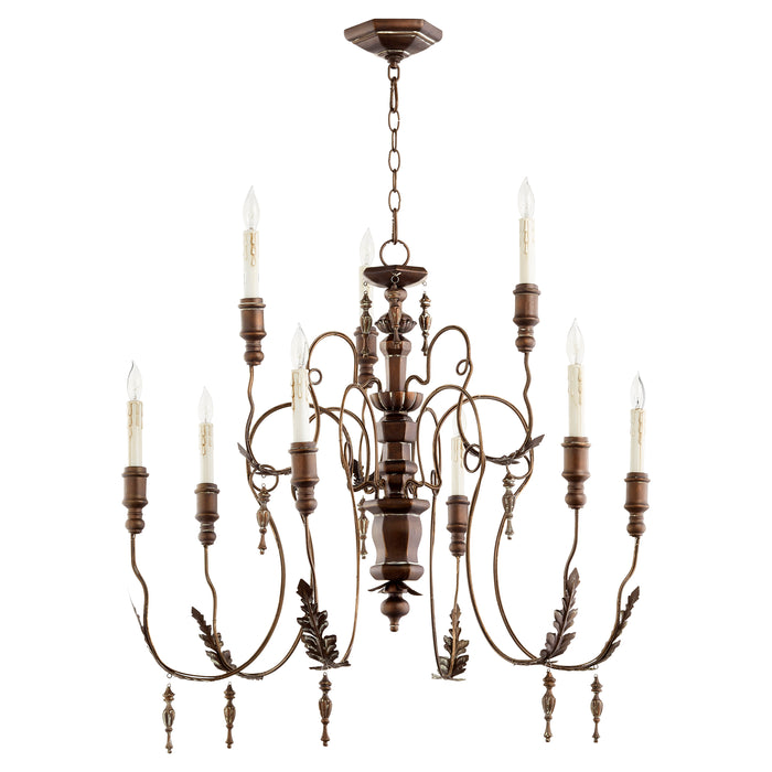 Quorum Home Quorum - 6006-9-39 - Nine Light Chandelier - Vintage Copper