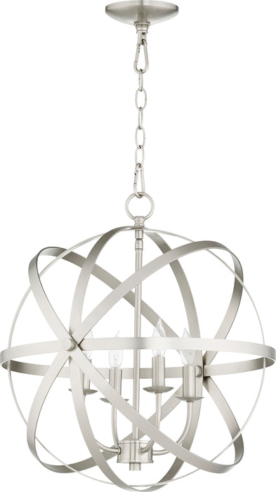 Quorum Home Quorum - 6009-4-65 - Four Light Chandelier - Satin Nickel