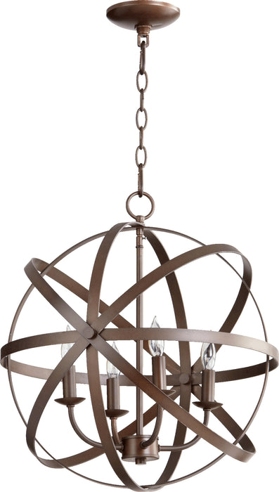 Quorum Home Quorum - 6009-4-86 - Four Light Chandelier - Oiled Bronze