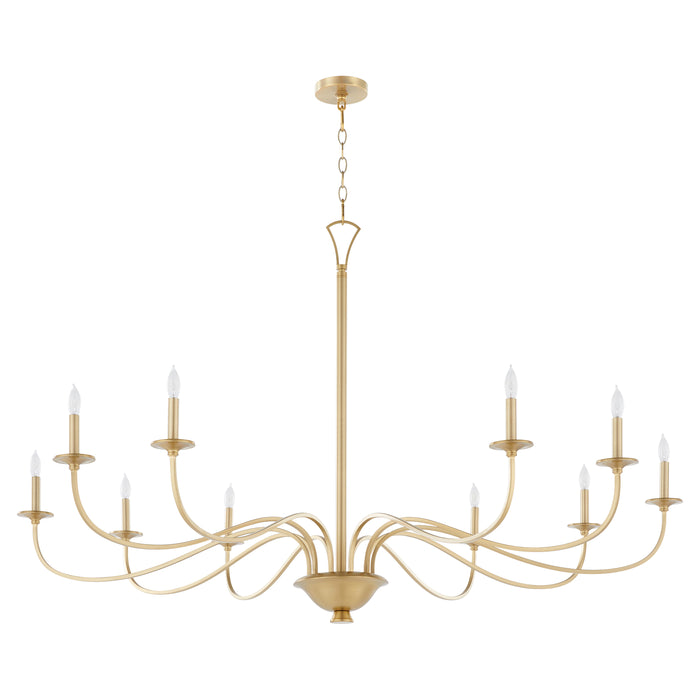 Quorum Home Quorum - 6021-10-80 - Ten Light Chandelier - Aged Brass