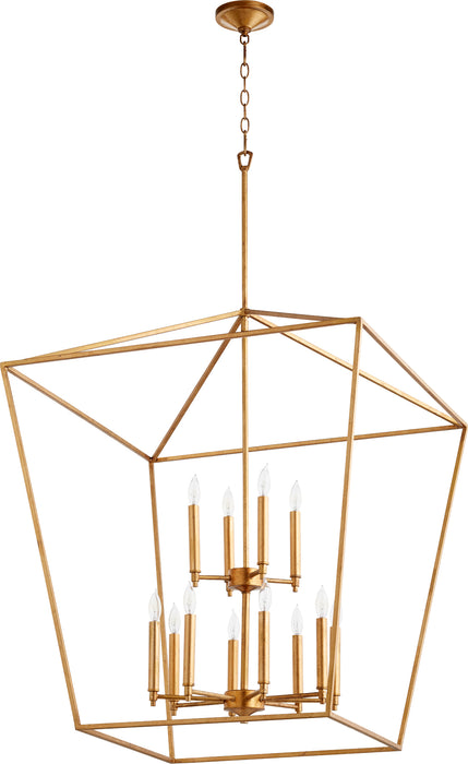 Quorum Home Quorum - 604-12-74 - 12 Light Entry Pendant - Gold Leaf