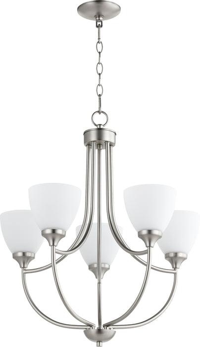 Quorum Home Quorum - 6059-5-65 - Five Light Chandelier - Satin Nickel