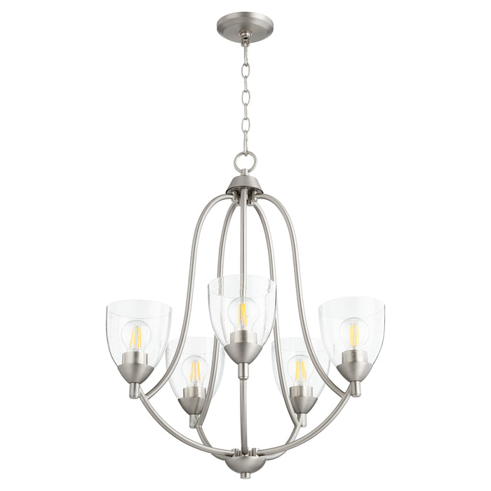 Quorum Home Quorum - 6069-5-265 - Five Light Chandelier - Satin Nickel w/ Clear/Seeded