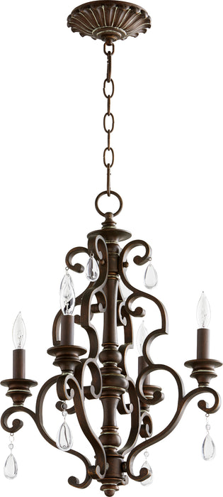 Quorum Home Quorum - 6073-4-39 - Four Light Chandelier - Vintage Copper