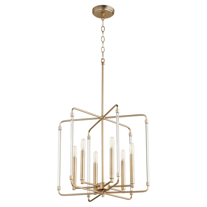 Quorum Home Quorum - 6114-6-80 - Six Light Pendant - Aged Brass