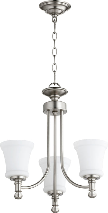 Quorum Home Quorum - 6122-3-65 - Three Light Chandelier - Satin Nickel